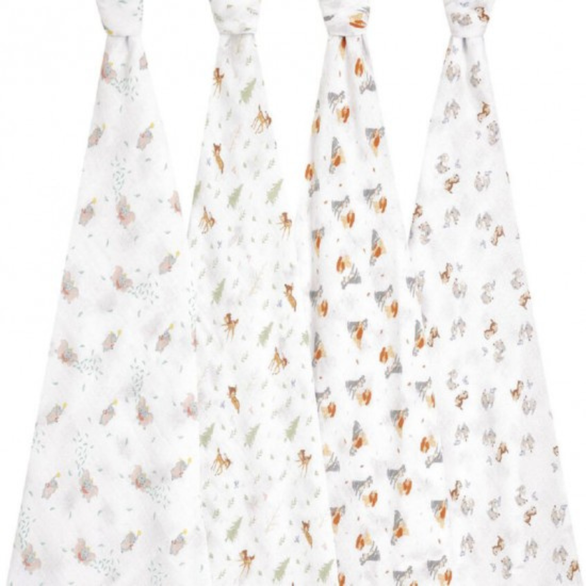 Aden + Anais Essentials Cotton Swaddle Disney + Friends (Pack of 4)