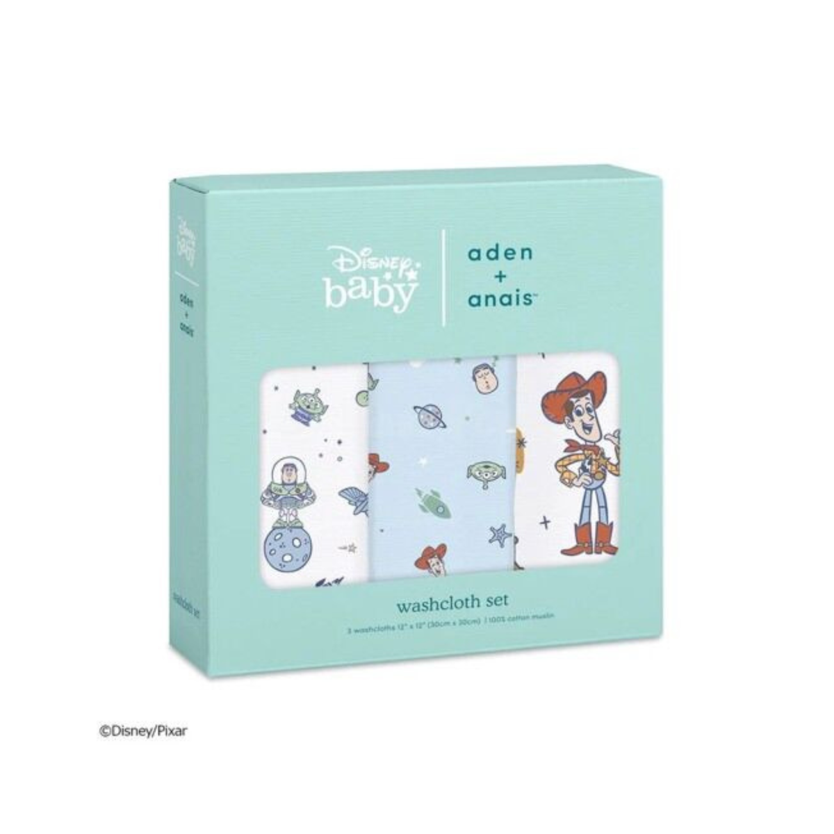 Aden + Anais Washcloth Set - Toy Story (Pack of 3)
