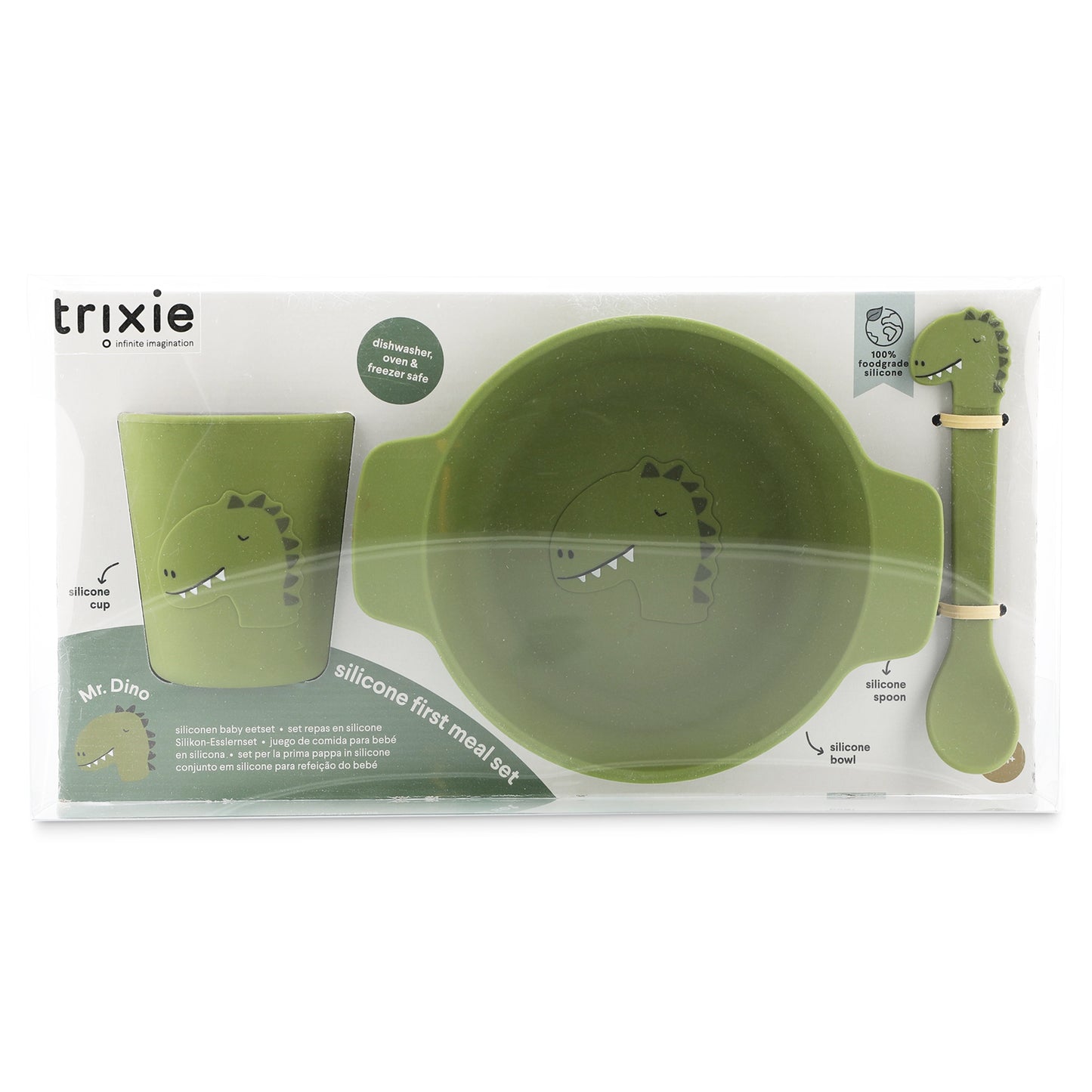 Trixie Silicone First Meal Set - Mr. Dino