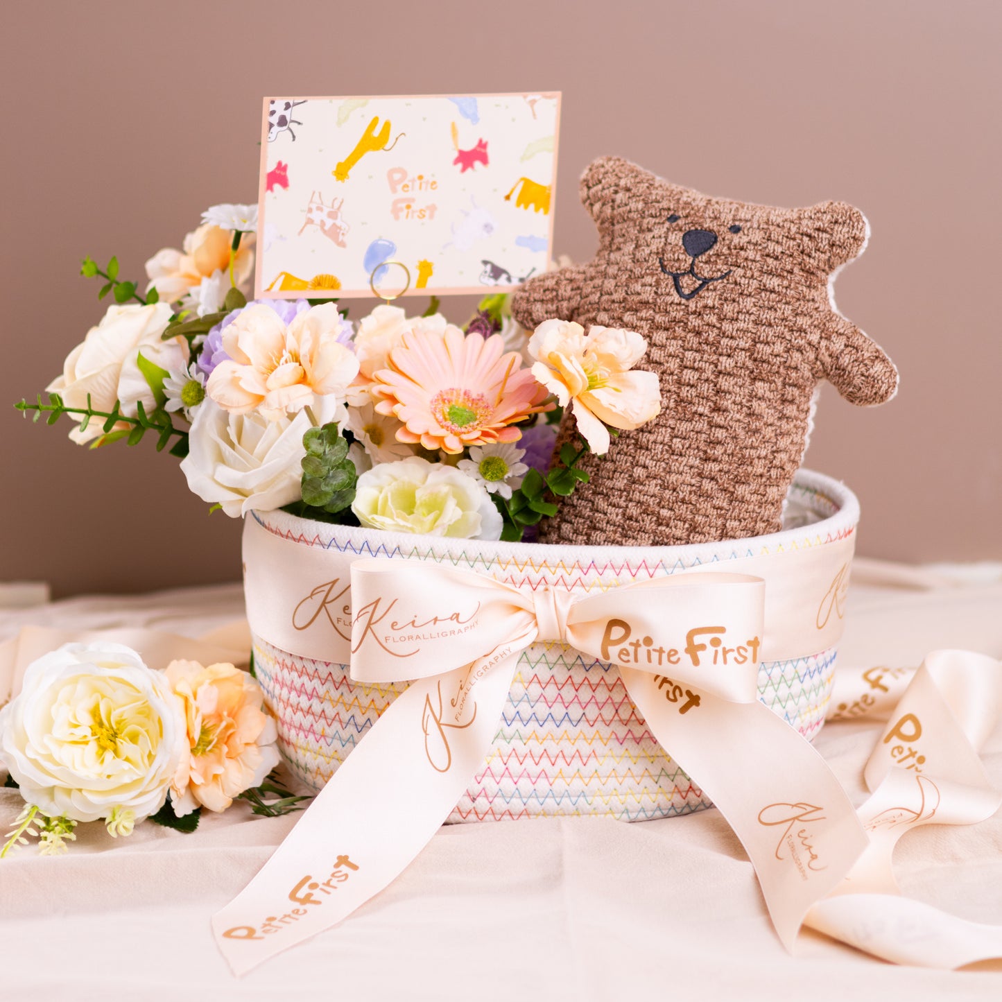 Petite Friend Baby Hamper (Bruno the Bear / Baby Girl)