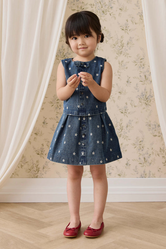 Etta Top Josue Floral Denim