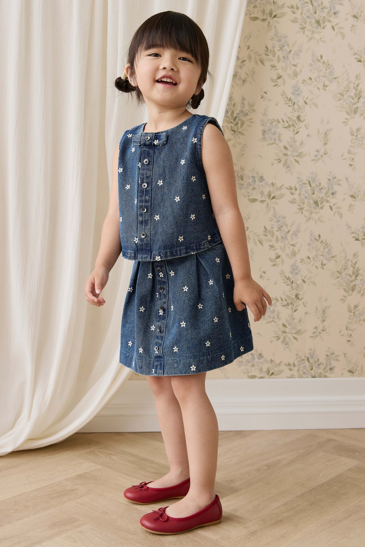 Jamie Kay Etta Top - Josie Floral Denim