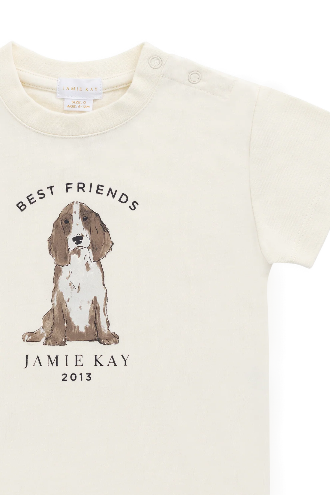 Jamie Kay Organic Cotton Bjorn Tee - Parchment Best Friends