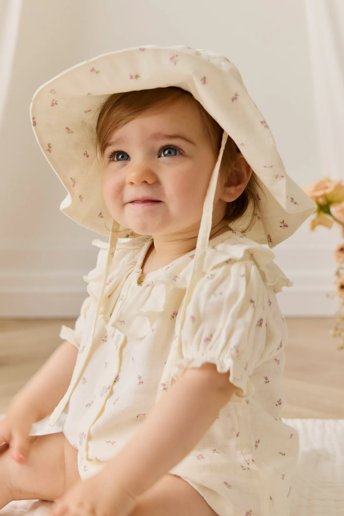 Jamie Kay Organic Cotton Muslin Noelle Hat - Willow Rose