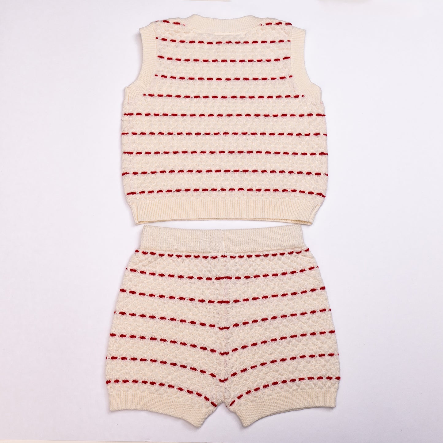 Stripe Vest Sets Red (6-12M)