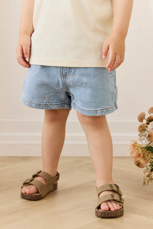 Jamie Kay Reid Denim Short - Bowie Bear Denim