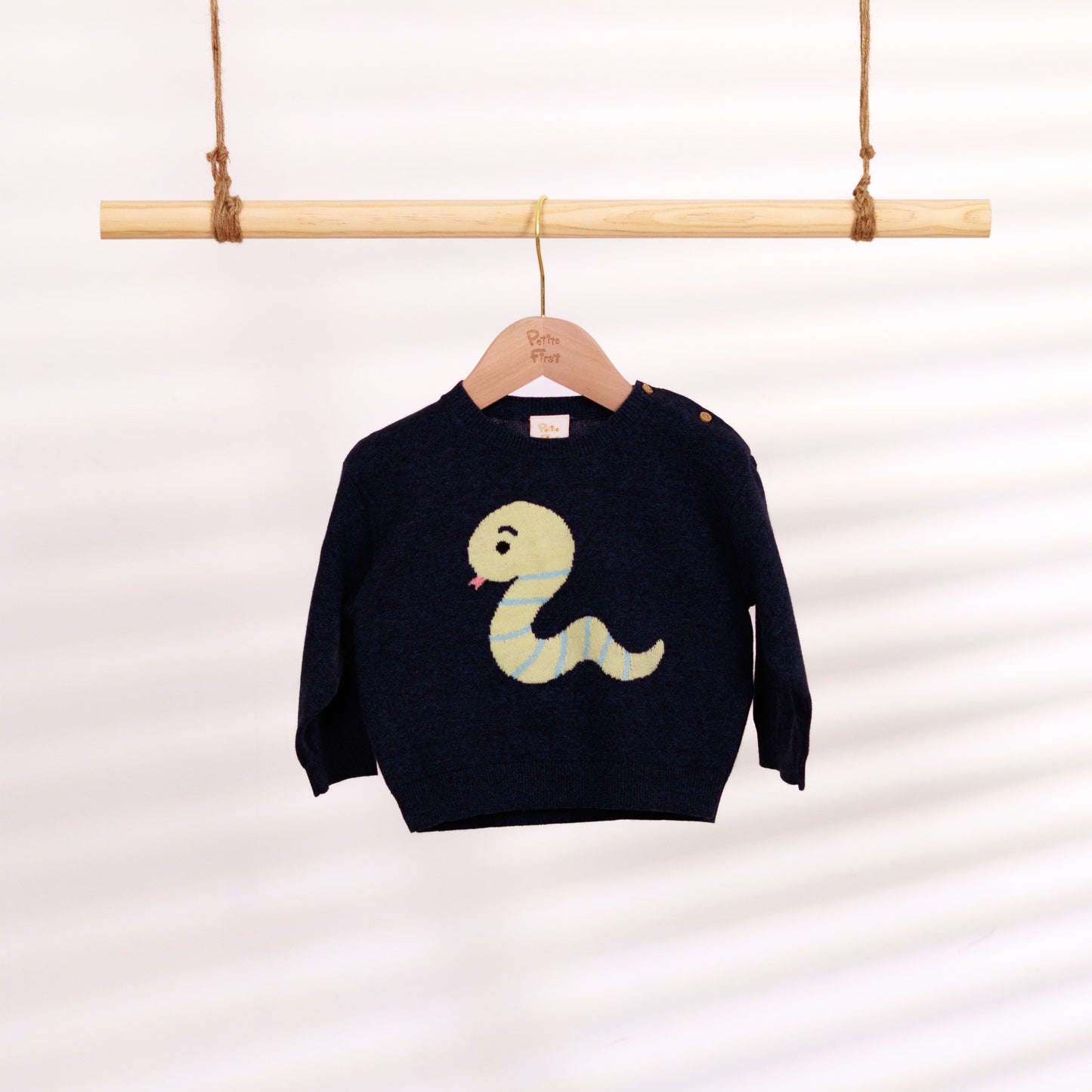 Crew Neck Pullover with Steve the Snake (6-12M / 18-24M / 3Y)