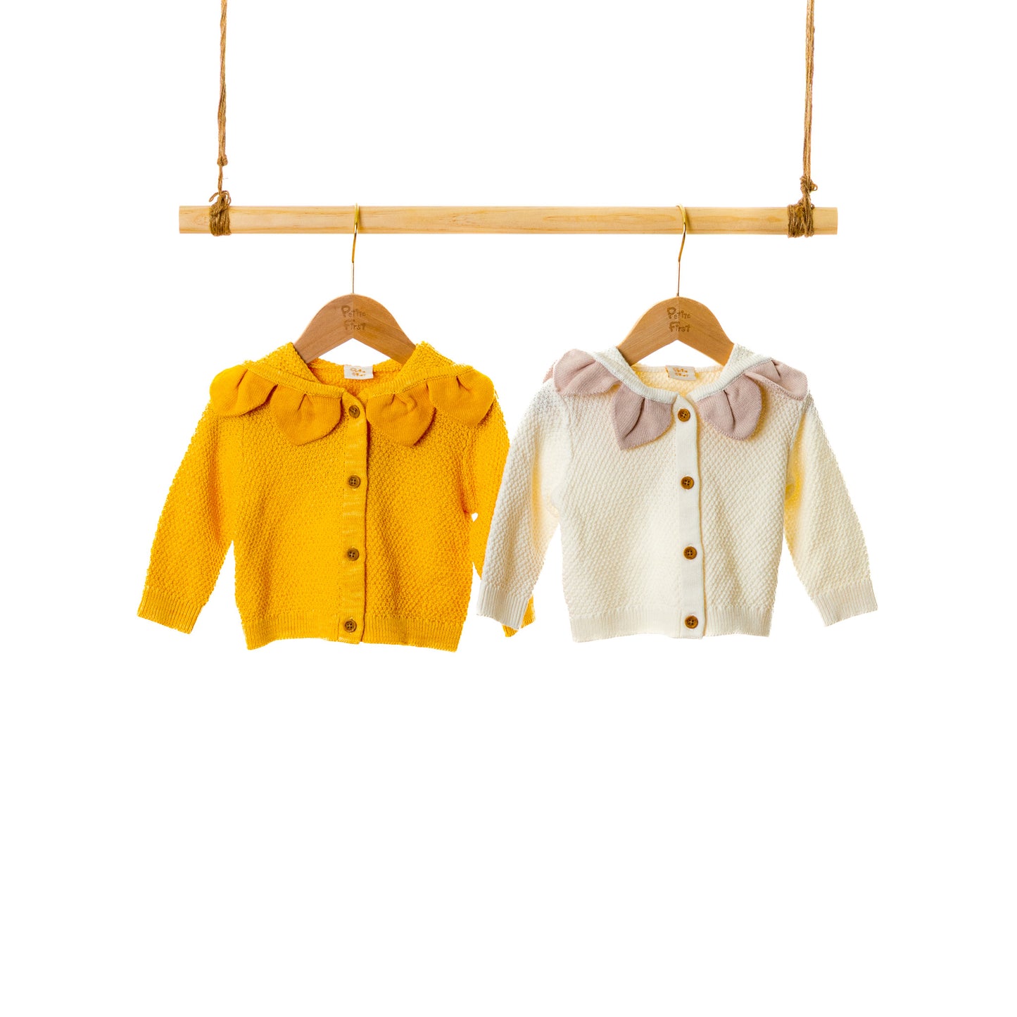 Sun Flower Hoodie Cardigan (6-12M / 18-24M / 3Y)