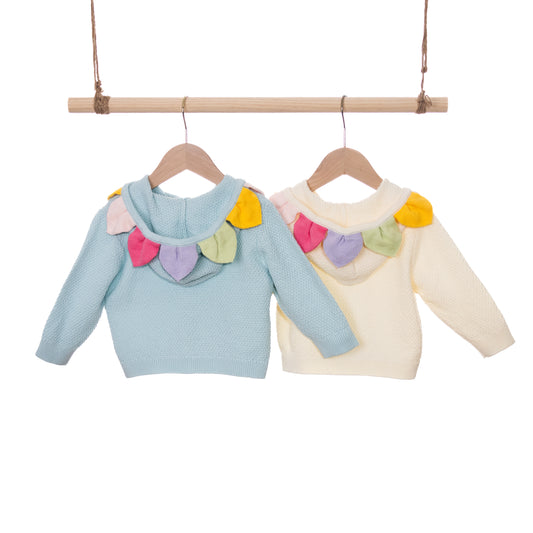 Sun Flower Hoodie Cardigan (18-24M / 2-3Y / 4Y)