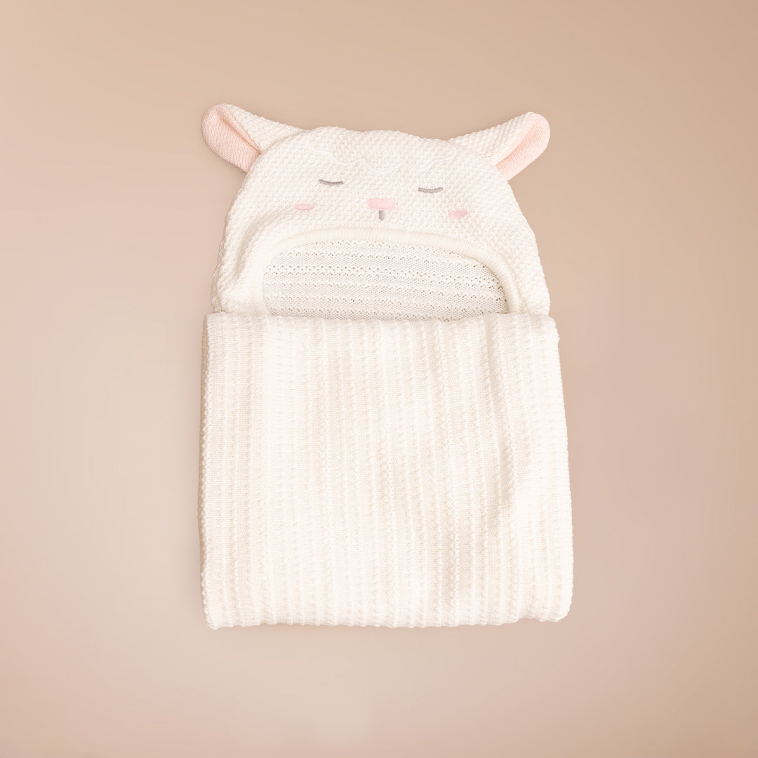 Blanket with Mitten | Baby Lamb White
