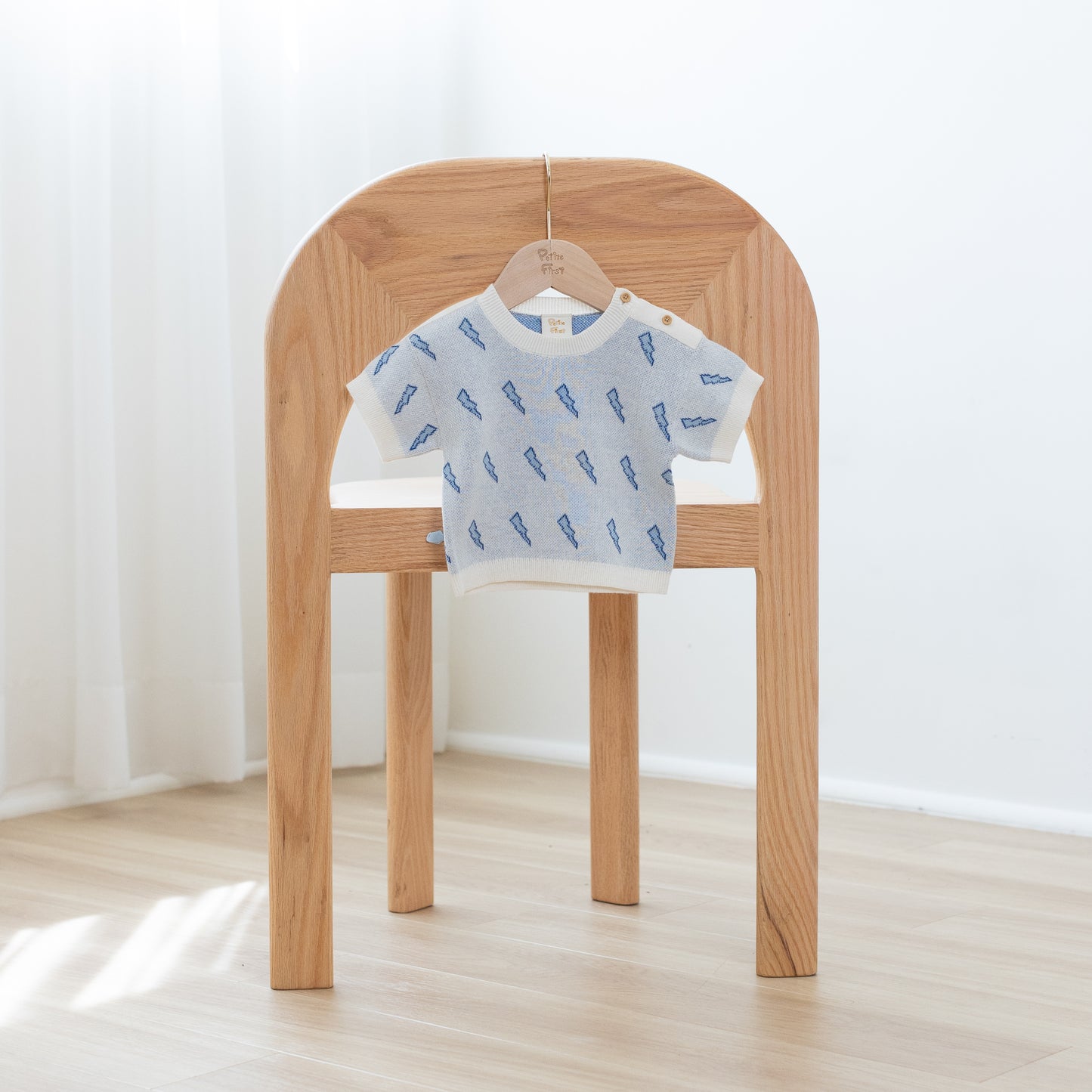 Short Sleeve Pullover | Flash Printed Knitted