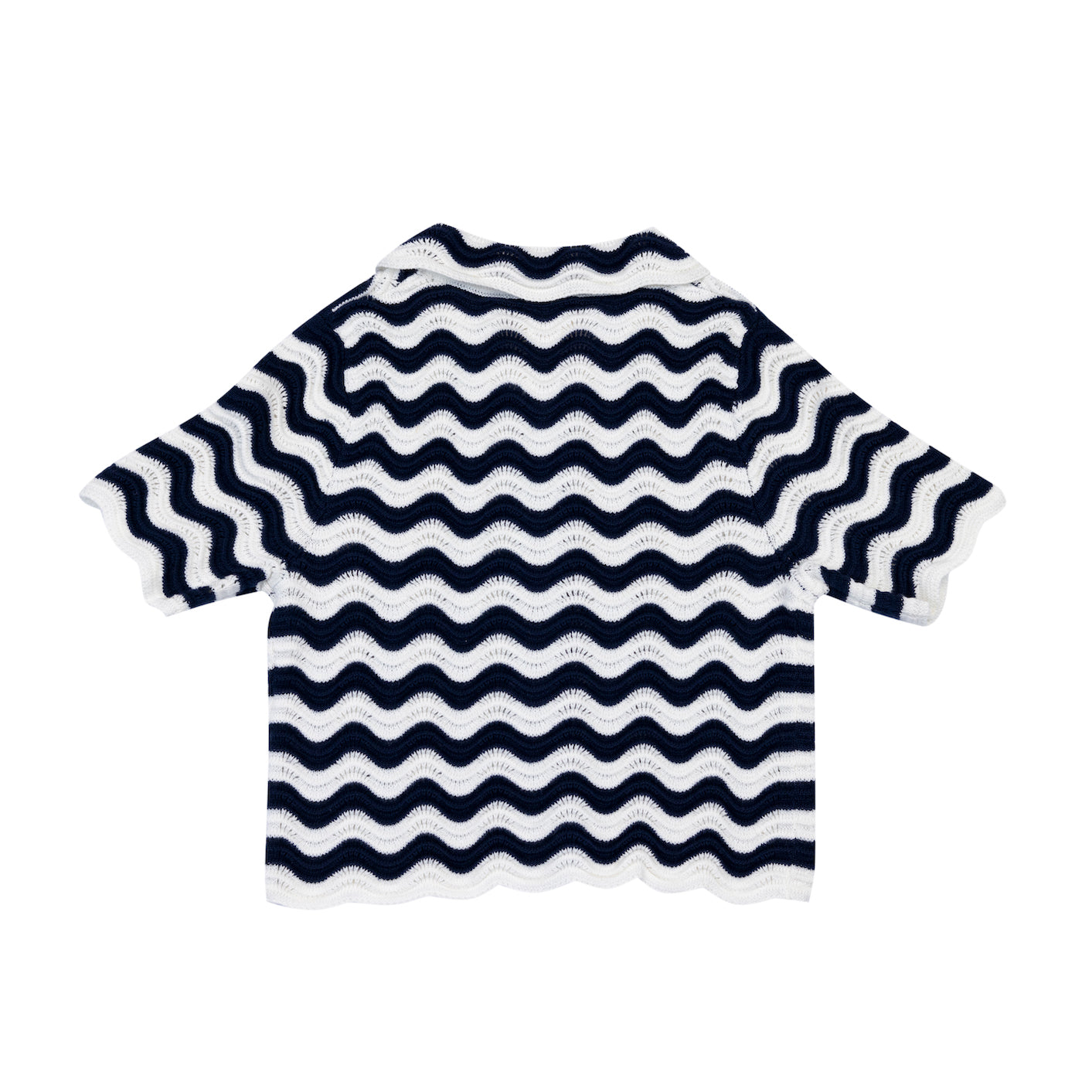 Open-Knit Shirt | Waved Printted Pattern (18-24M)