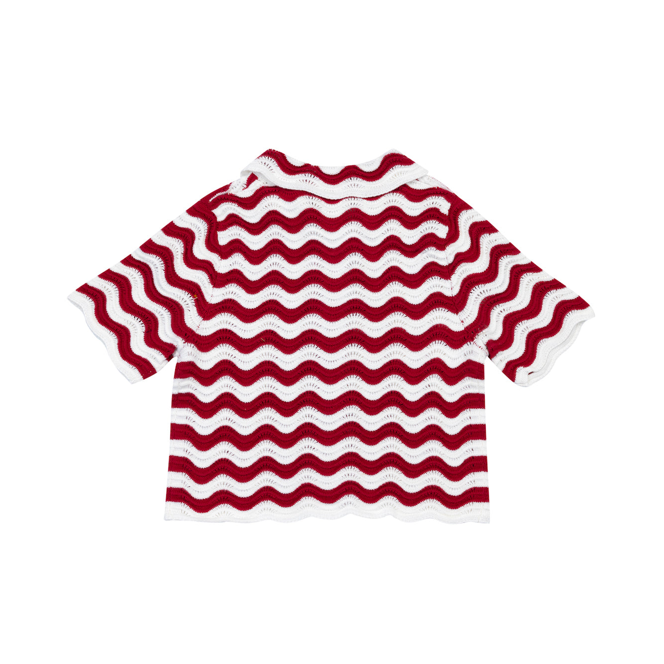 Open-Knit Shirt | Waved Printted Pattern (18-24M)