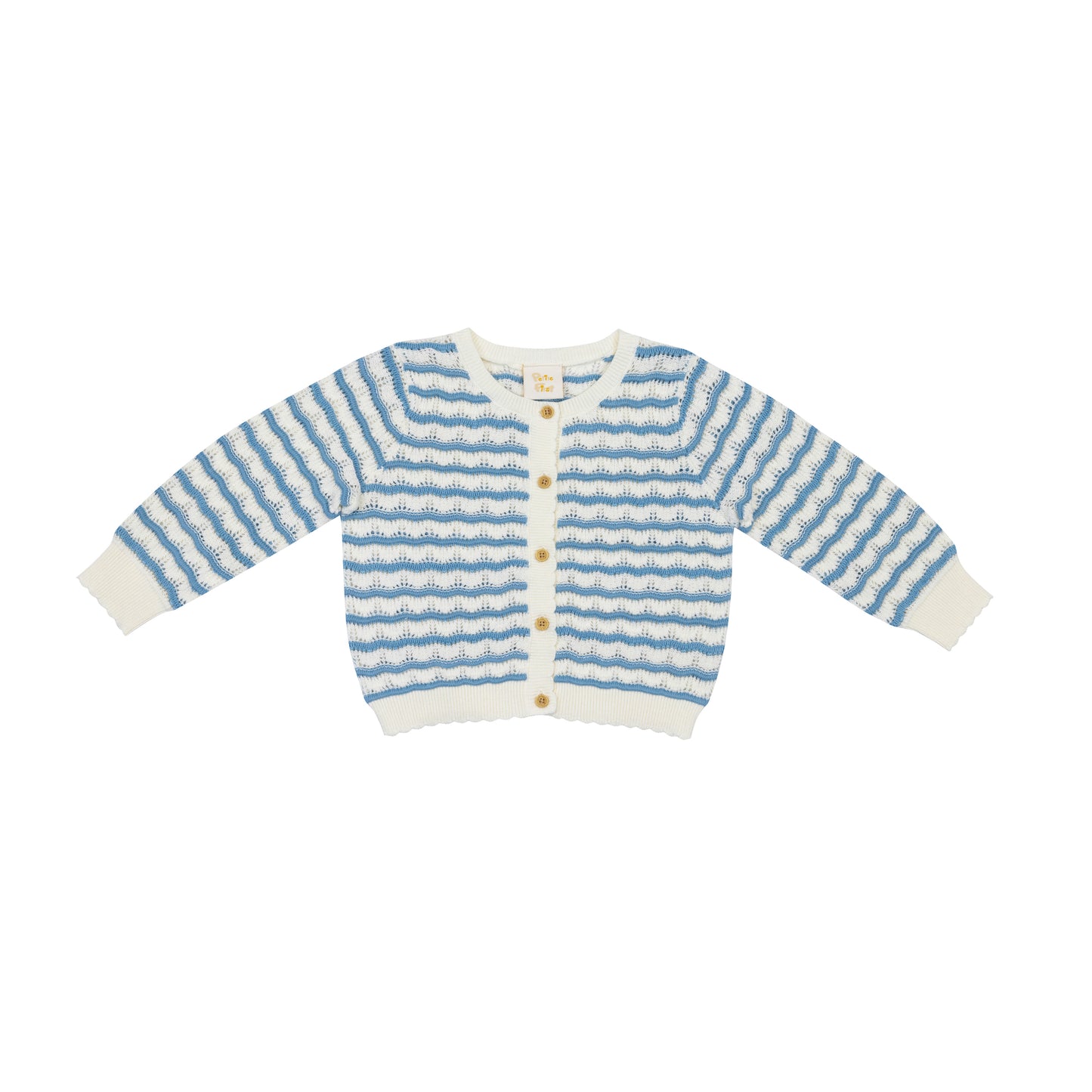 Crochet Stripe Cardigan (6-12M)