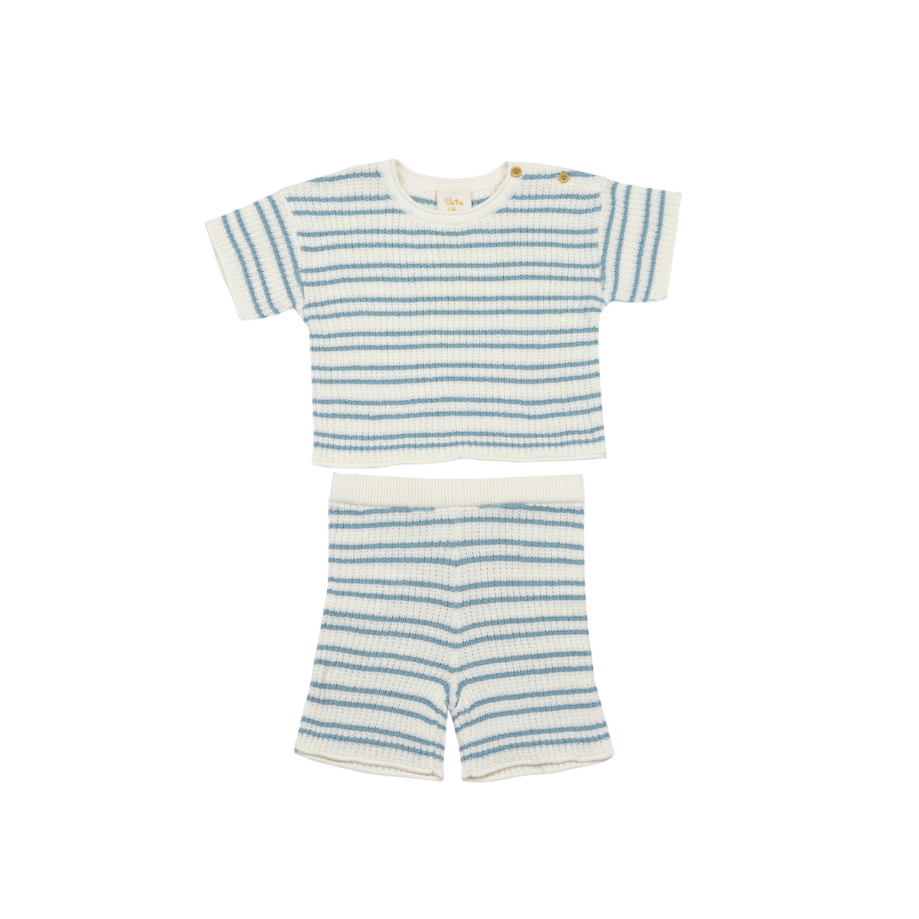 Crochet Stripe Top & Short Set (6-12M)