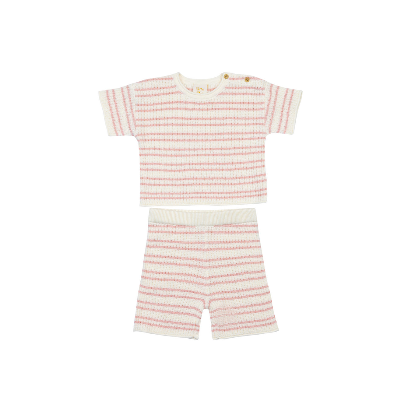 Crochet Stripe Top & Short Set (6-12M)