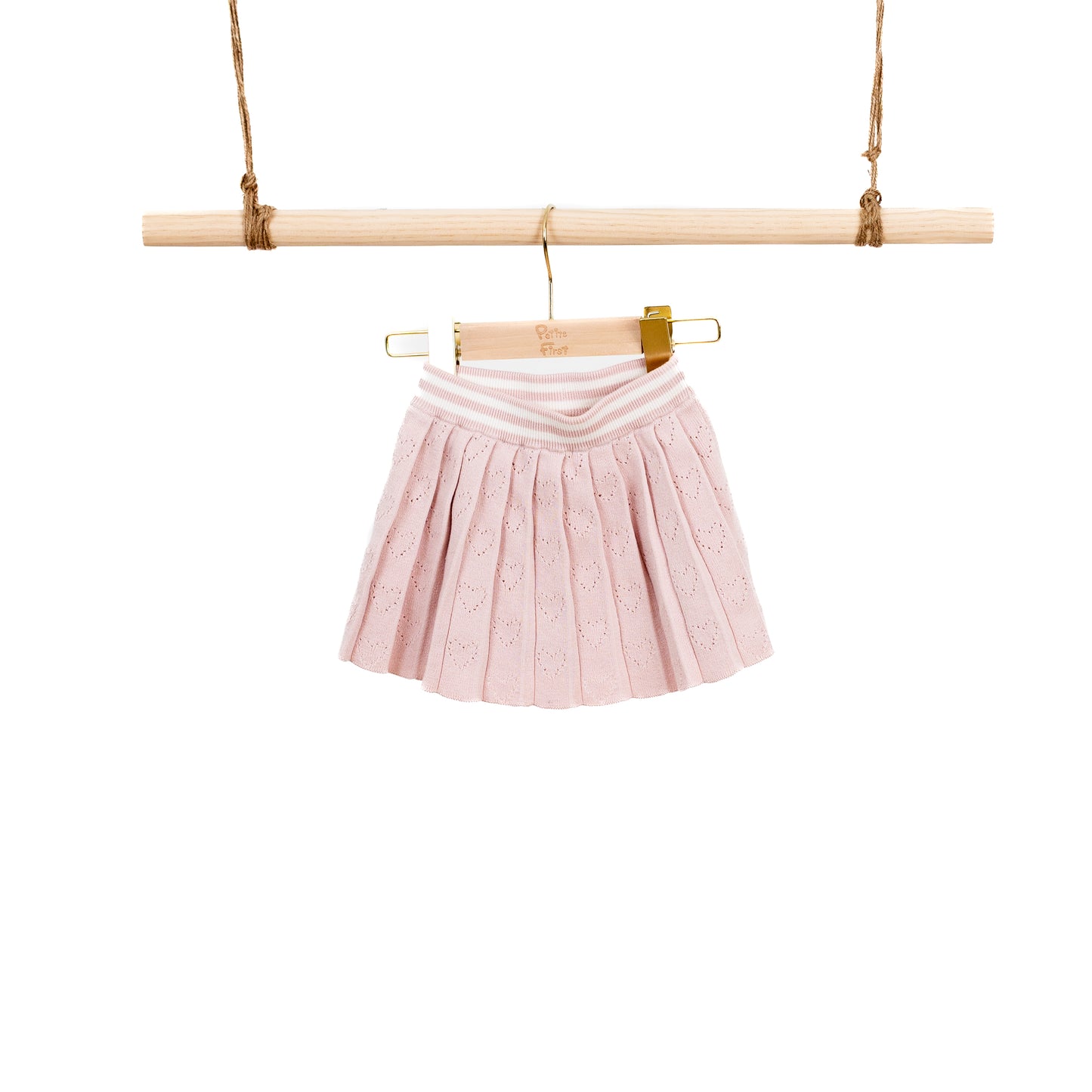 Skirt with Heart Pointelle (18-24M / 2-3Y)