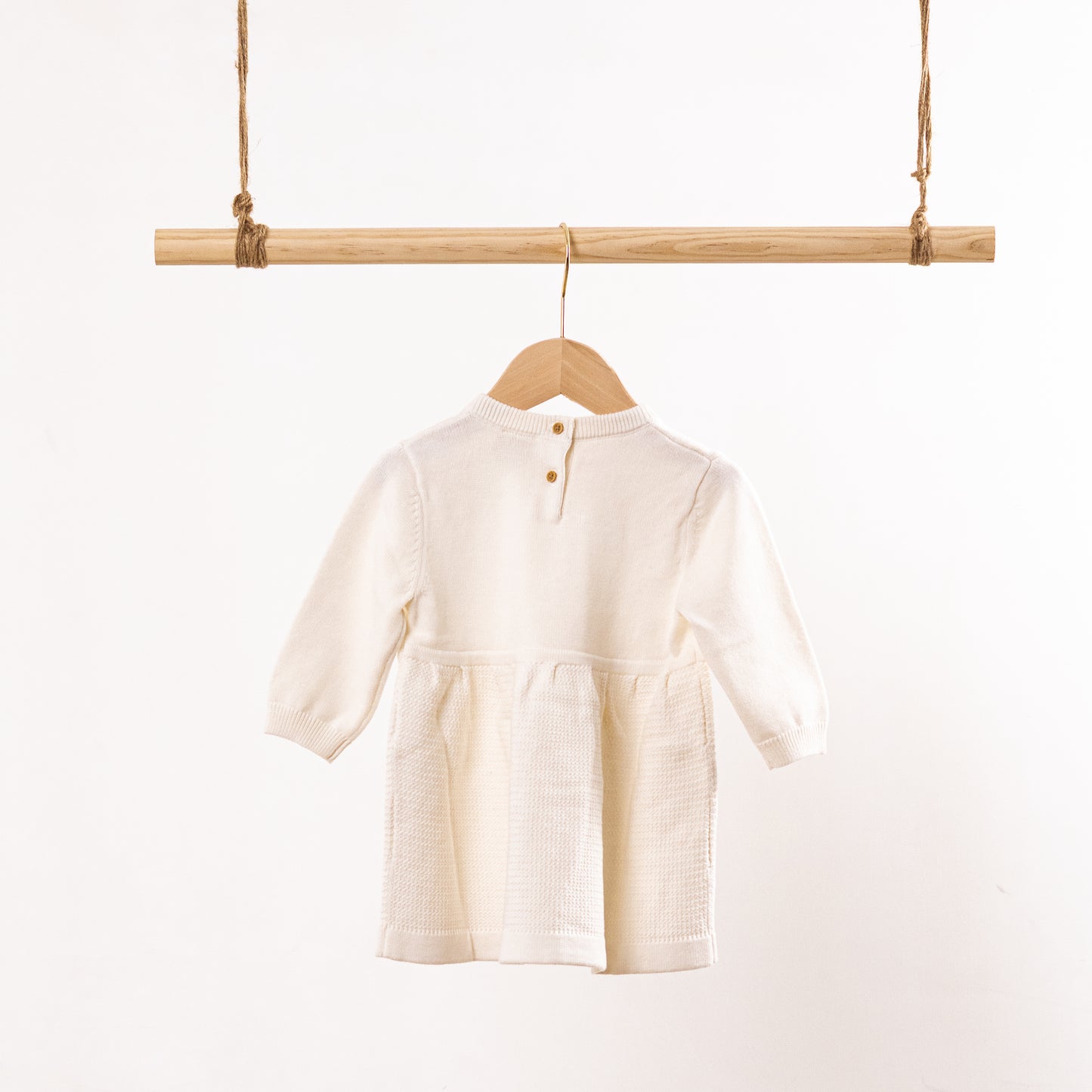 Crew Neck LS Dress with Bow (6-12M / 18-24M)