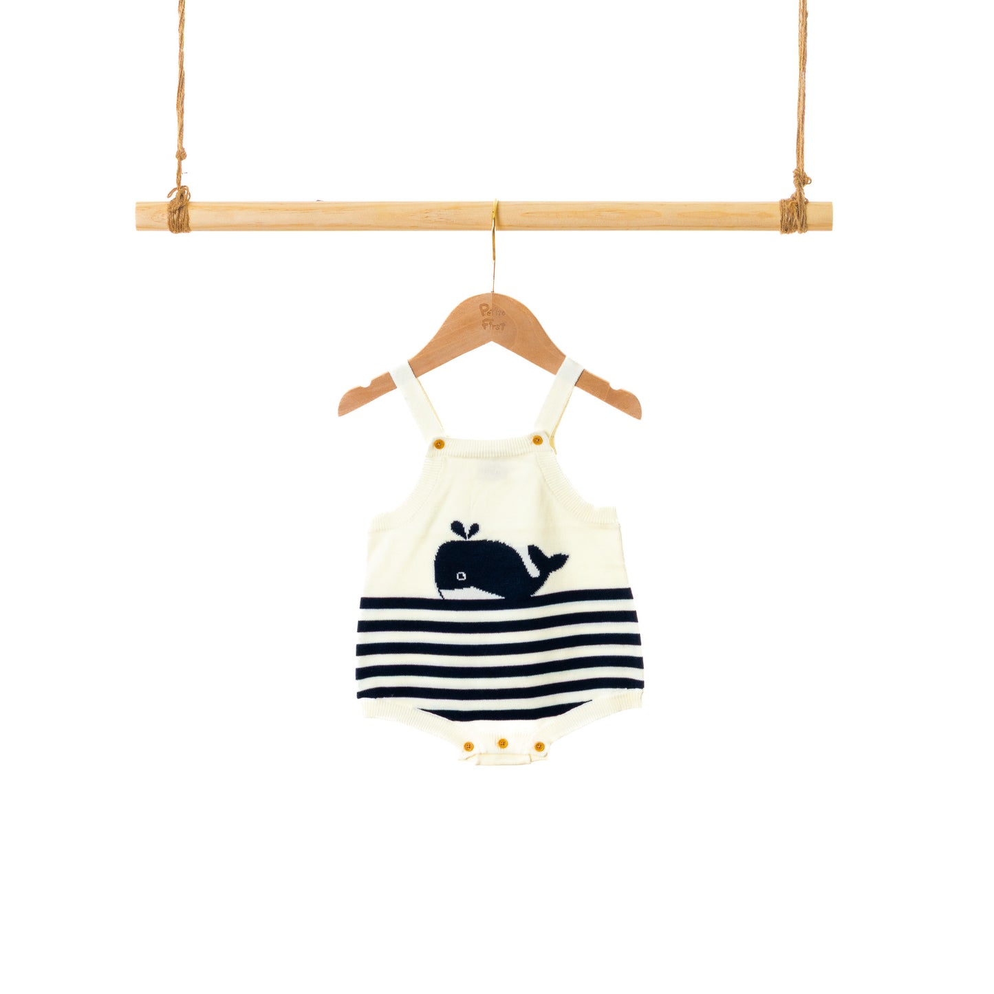 Romper / Onesie | Whale Printed Knitted