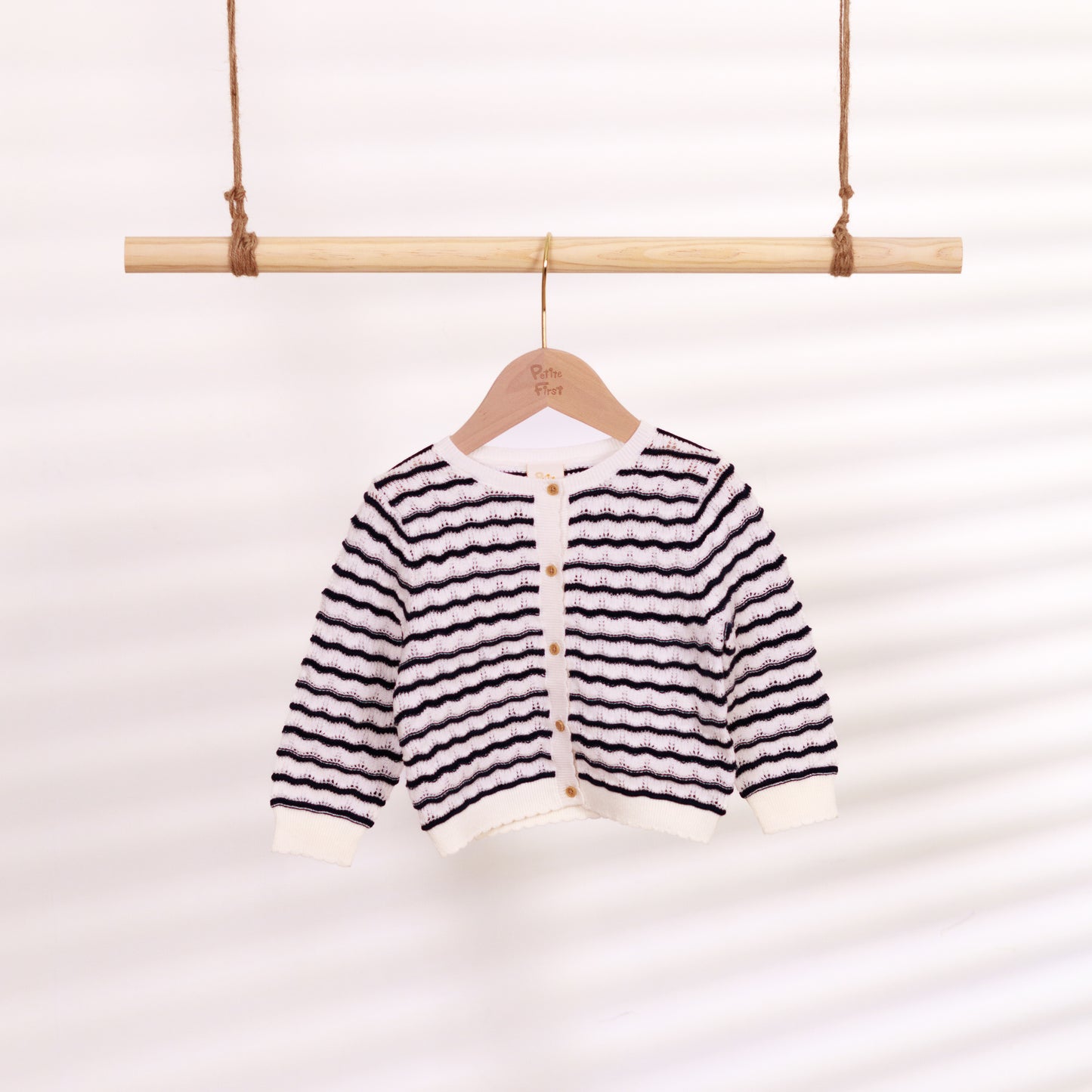 Crochet Stripe Cardigan (18-24M)