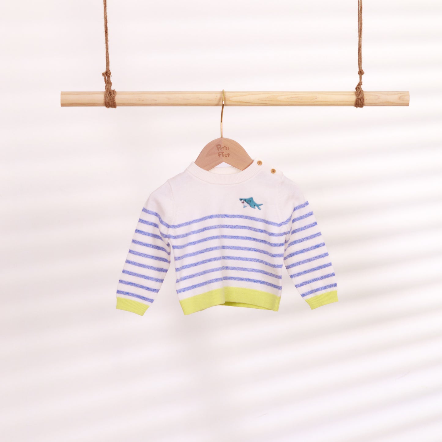 Striped Pullover | Baby Shark (6-12M)