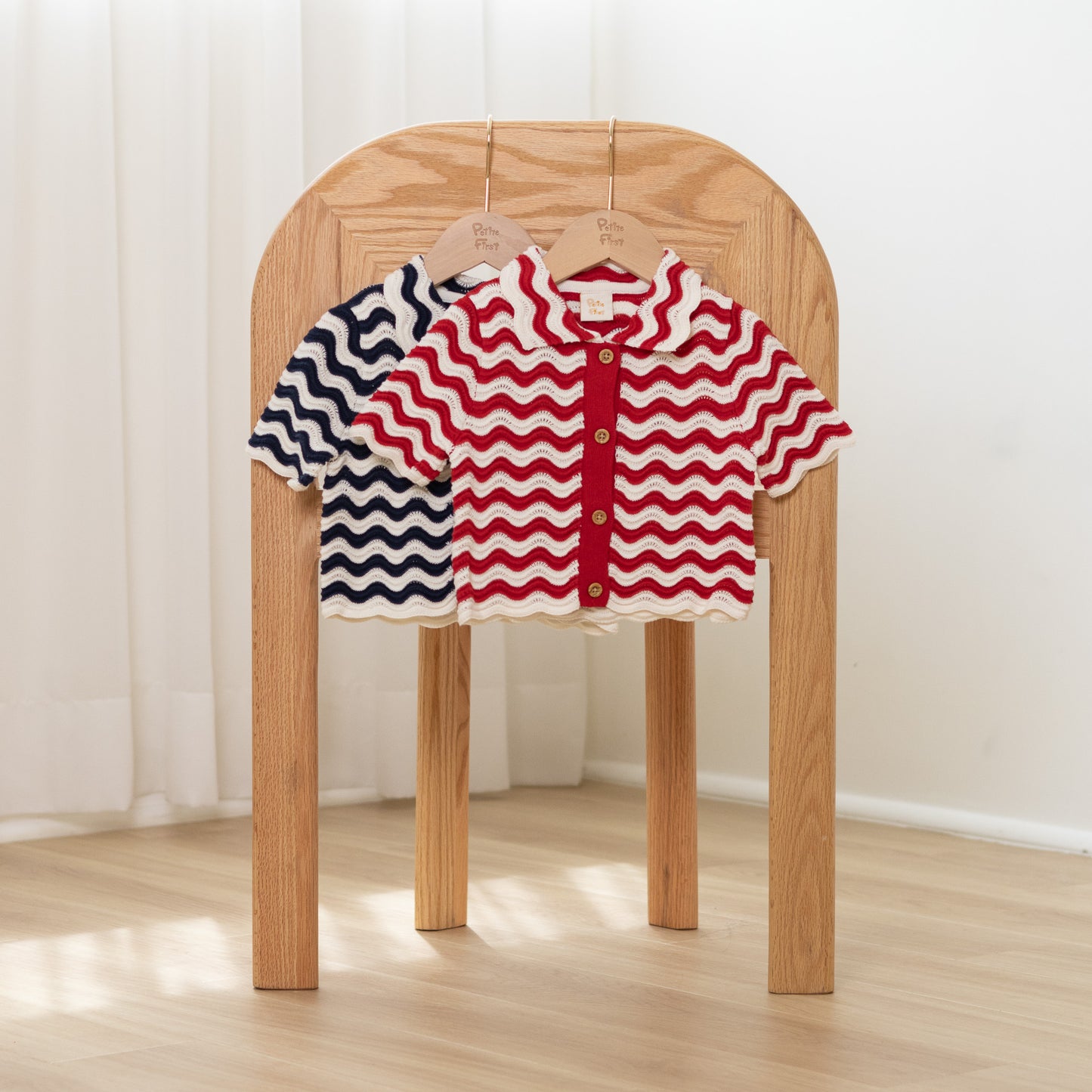 Open-Knit Shirt | Waved Printted Pattern (18-24M)