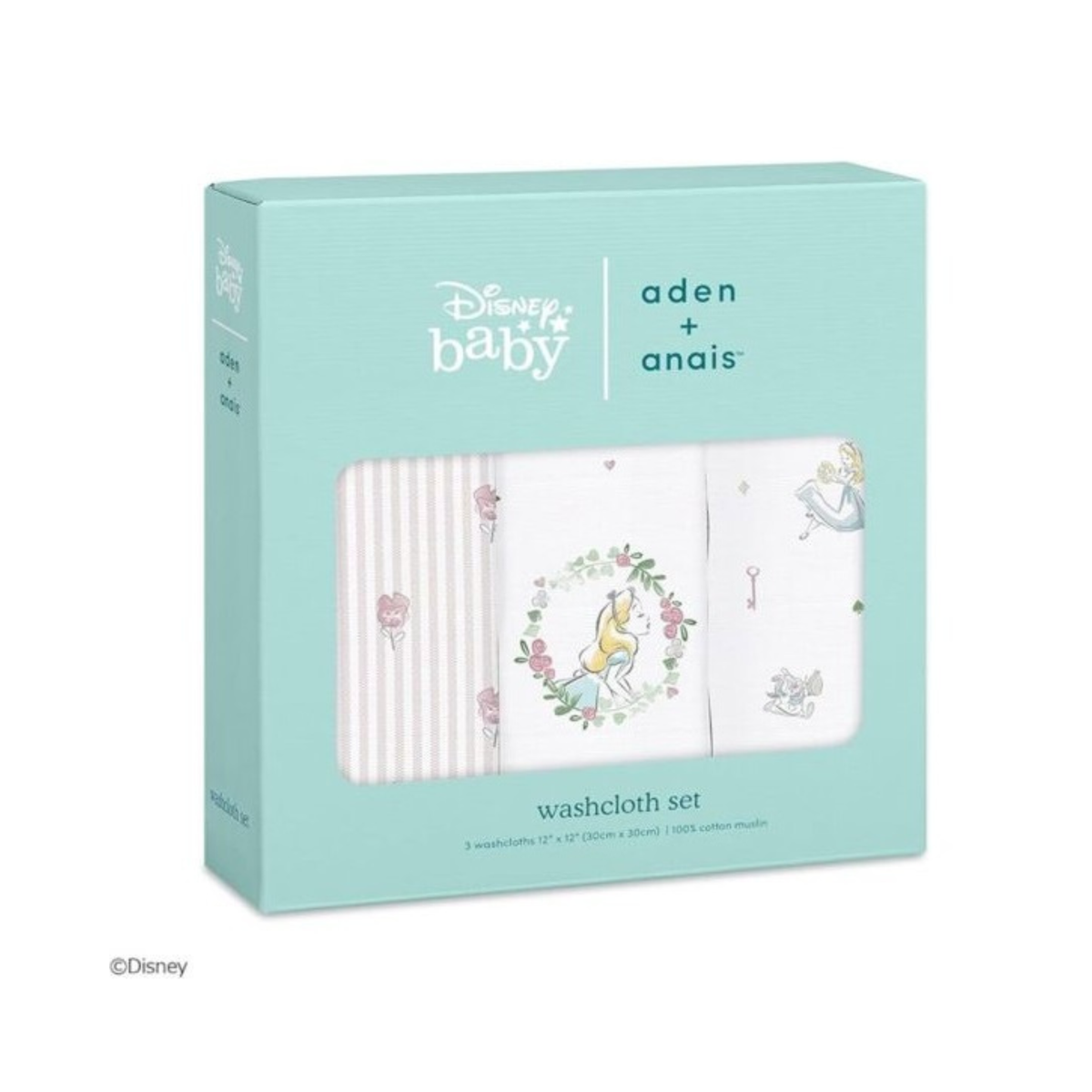 Aden + Anais Washcloth Set - Alice in Wonderland (Pack of 3)