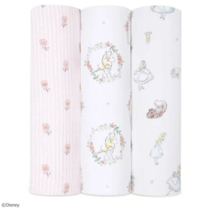 Aden + Anais Classic Swaddles - Alice in Wonderland (Pack of 3)