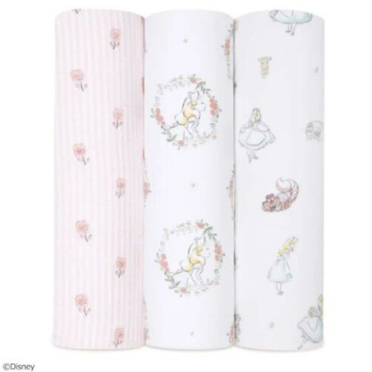 Aden + Anais Classic Swaddles - Alice in Wonderland (Pack of 3)