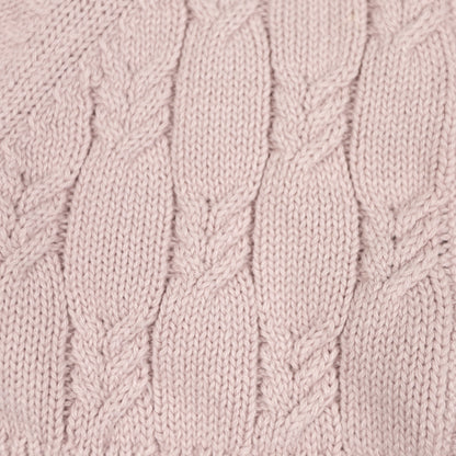 Cable Knit Cardigan Rose Pink