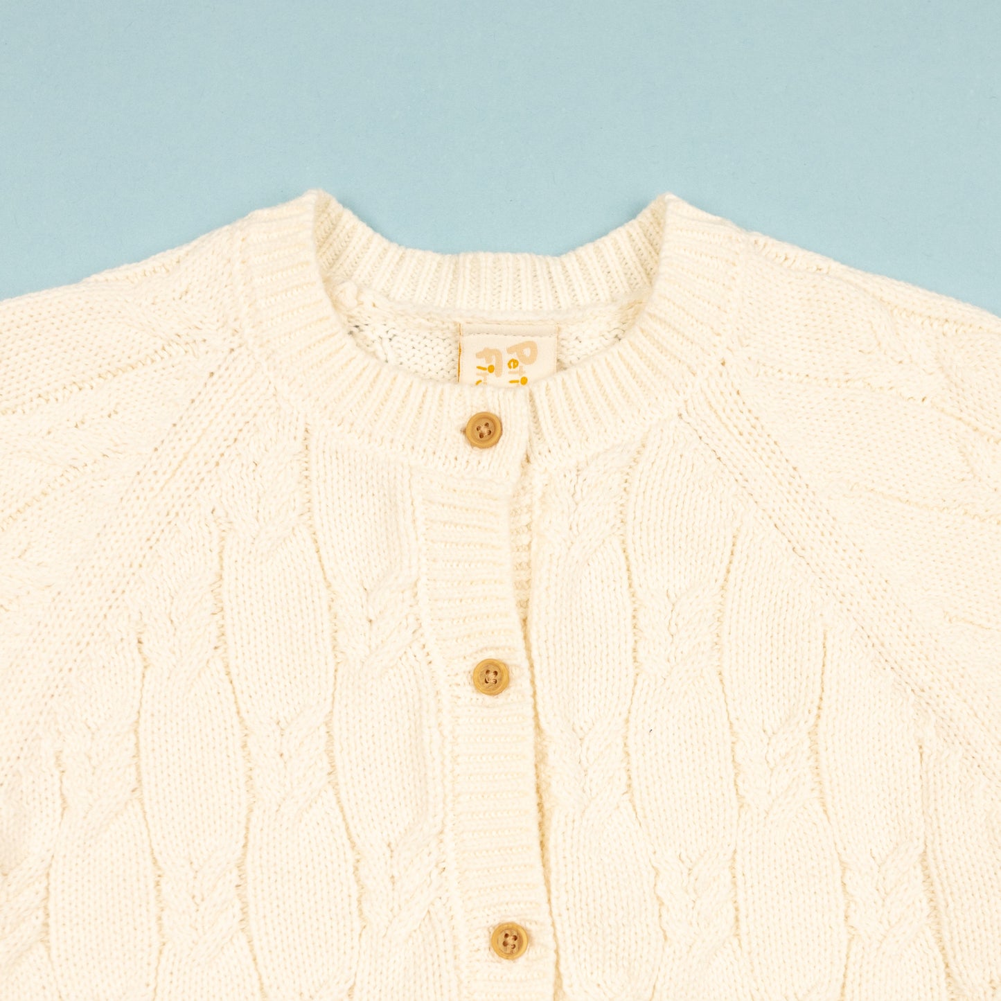 Cable Knit Cardigan Cream