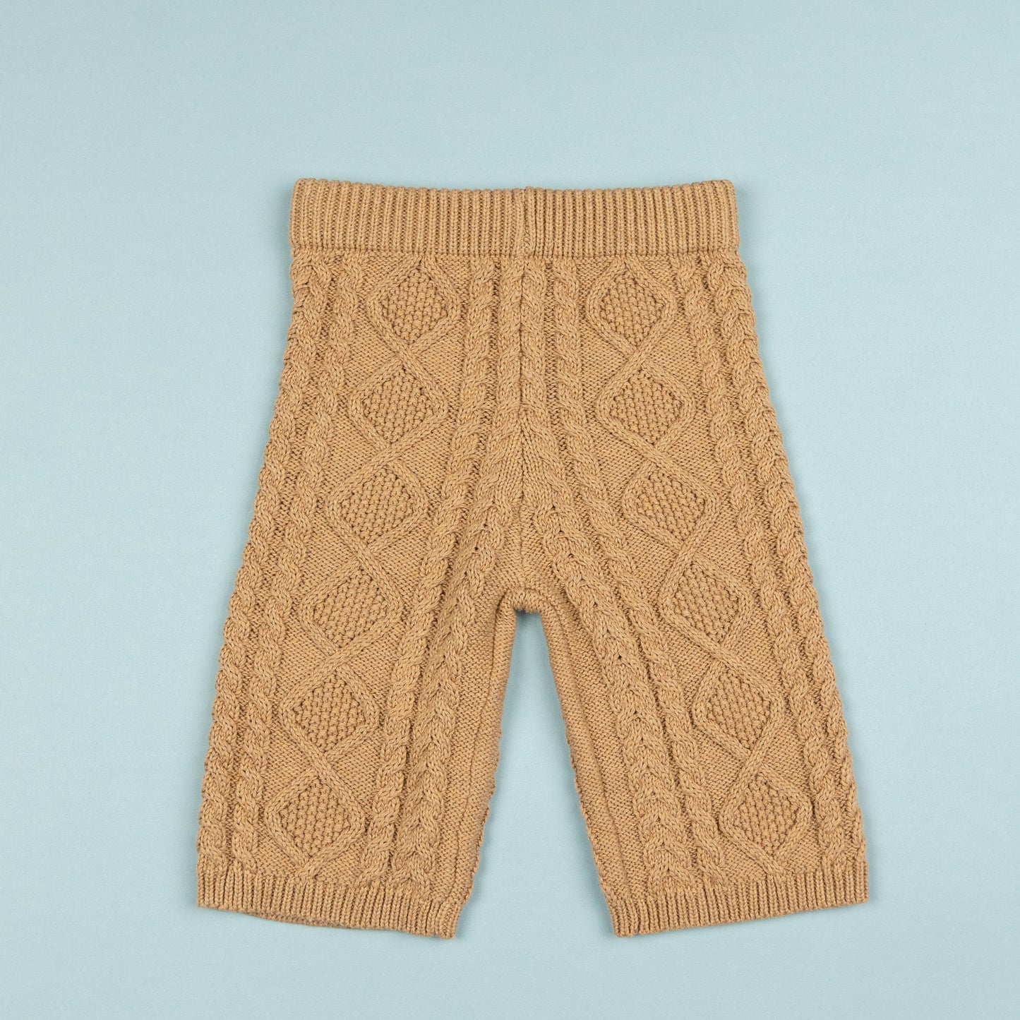 Cable Knit Pullover with Pants Caramel