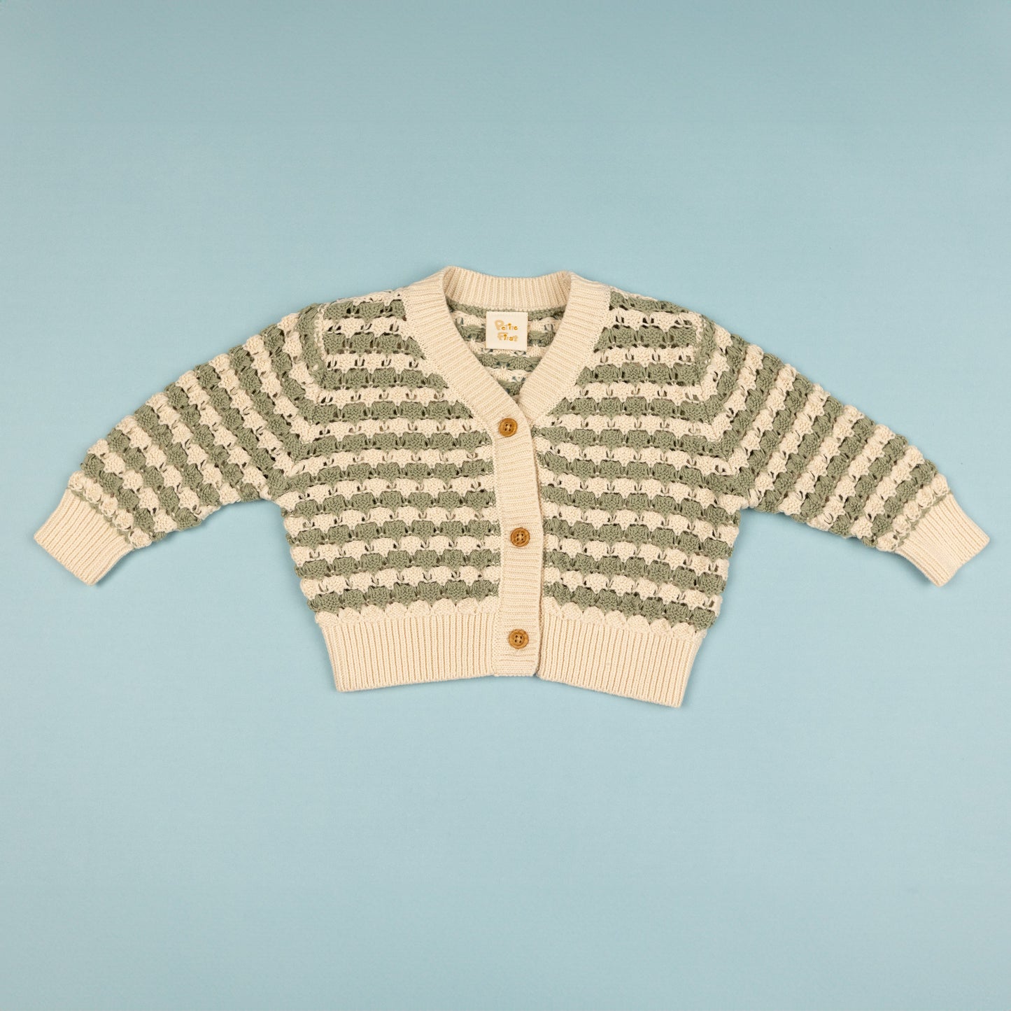 Striped Cardigan Jade Green