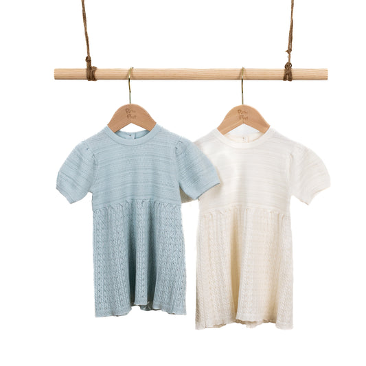 SS Dress with Pointelle (18-24M / 2-3Y)