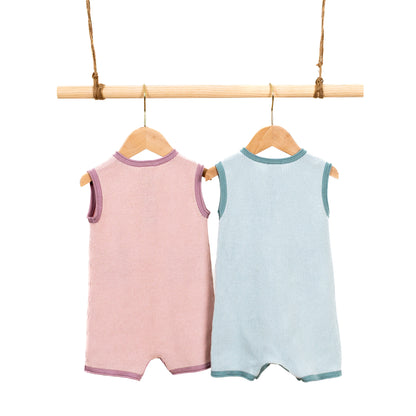 Henley Colorblock Romper with pockets (6-12M)