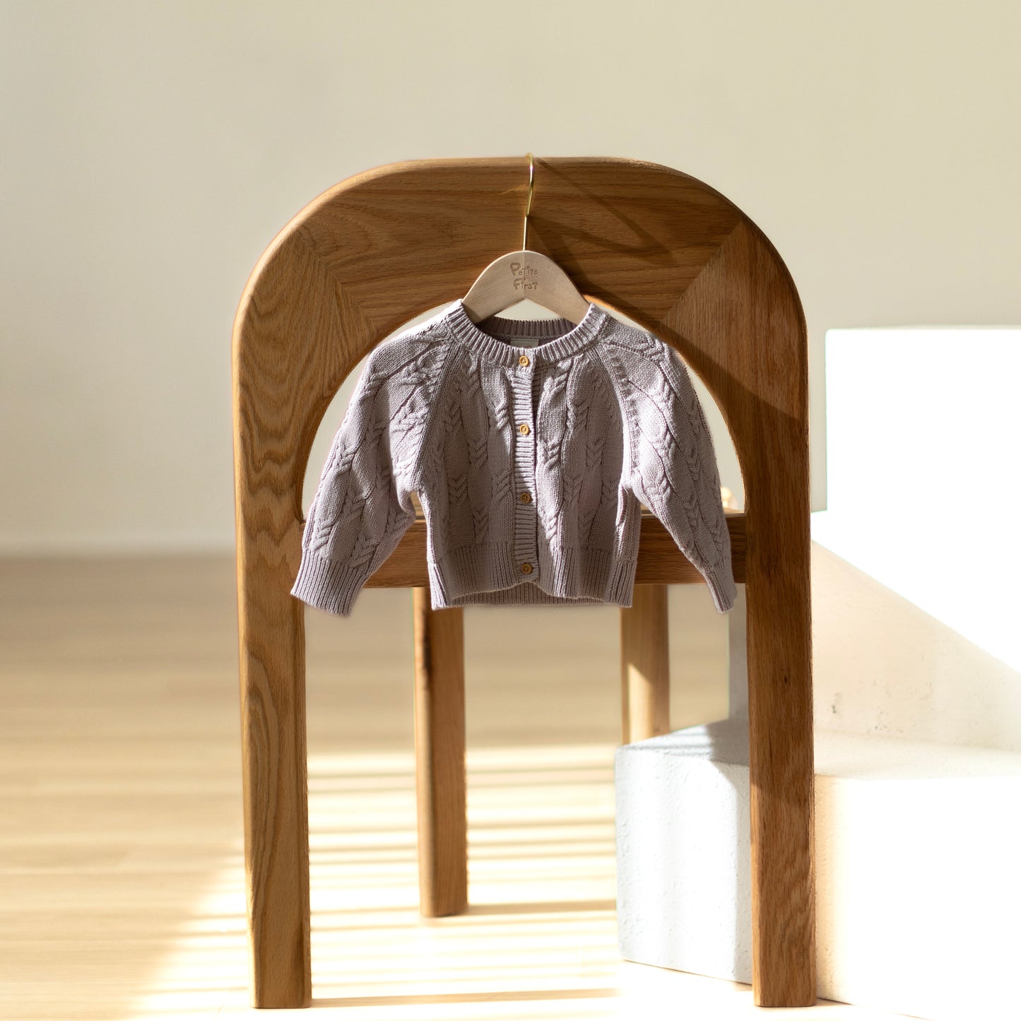 Cable Knit Cardigan Rose Pink