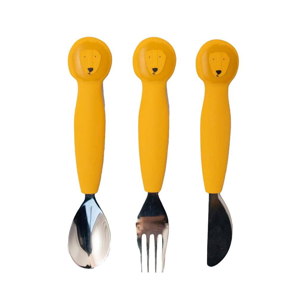 Trixie Silicone Cutlery Set 3-pack - Mr. Lion