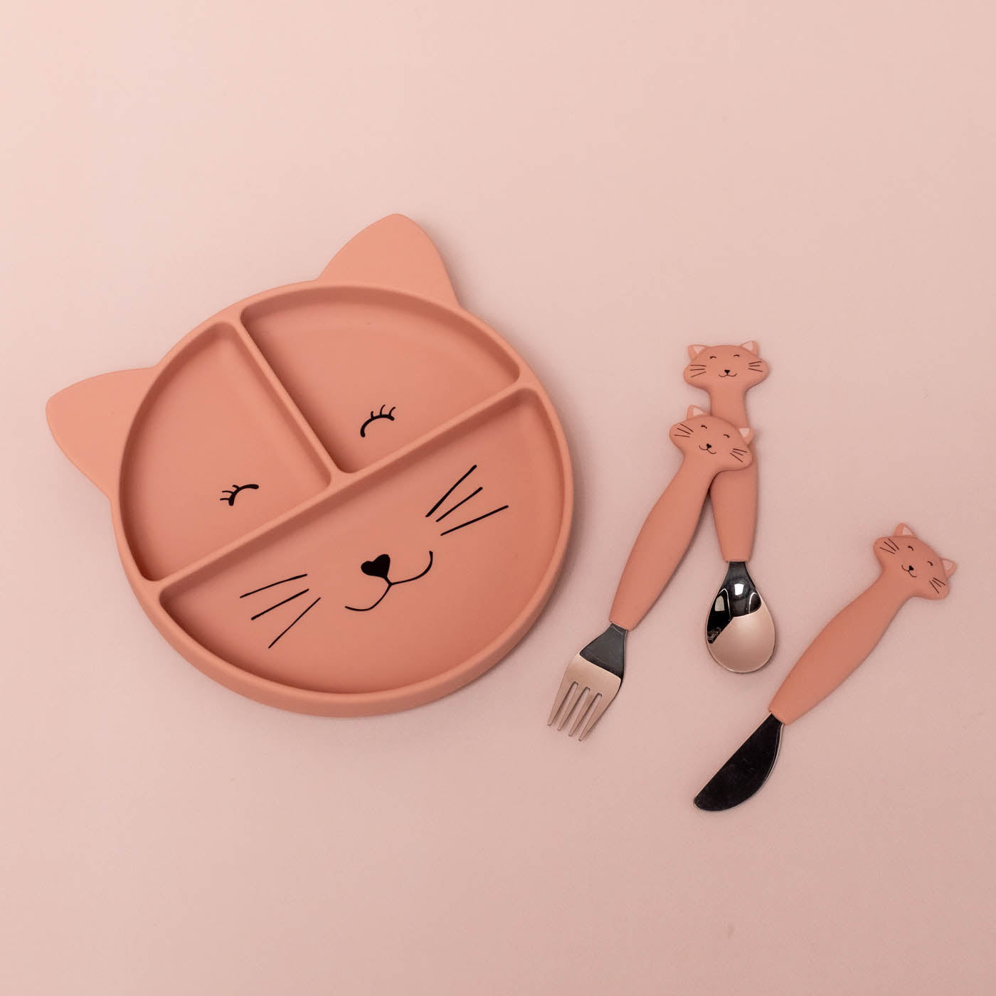 Trixie Silicone Divided Suction Plate - Mrs. Cat