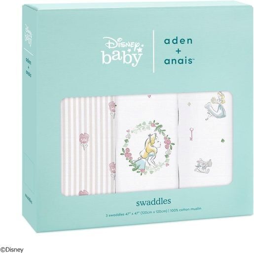 Aden + Anais Classic Swaddles - Alice in Wonderland (Pack of 3)