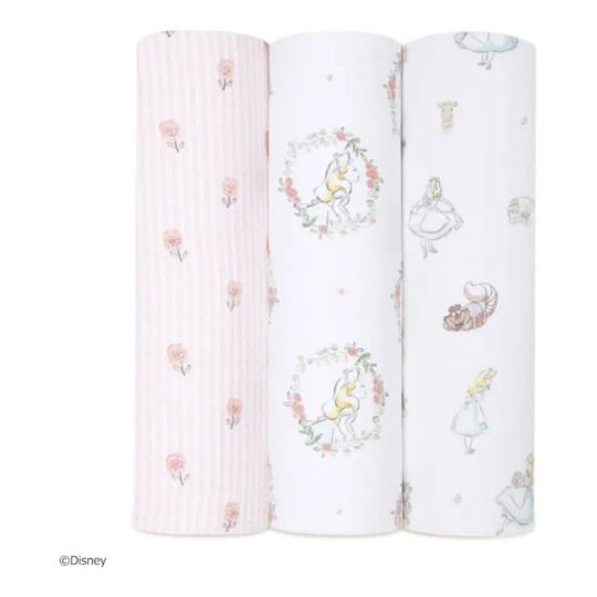 Aden + Anais Classic Swaddles - Alice in Wonderland (Pack of 3)