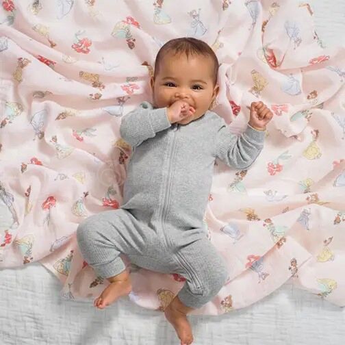 Aden + Anais Essentials Cotton Swaddle Disney Princess (Pack of 4)