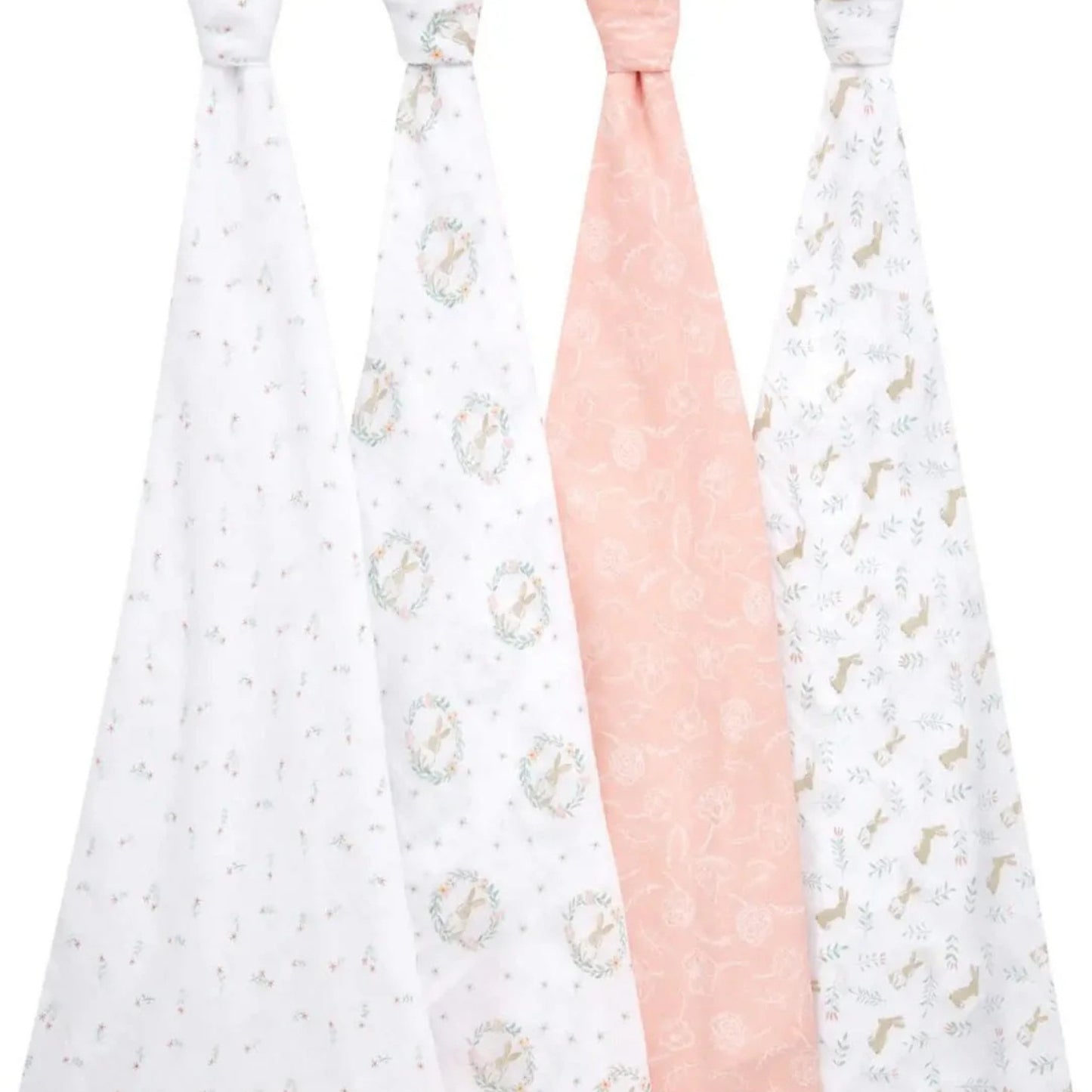 Aden + Anais Essentials Cotton Swaddle Blushing Bunnies (Pack of 4)