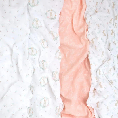 Aden + Anais Essentials Cotton Swaddle Blushing Bunnies (Pack of 4)