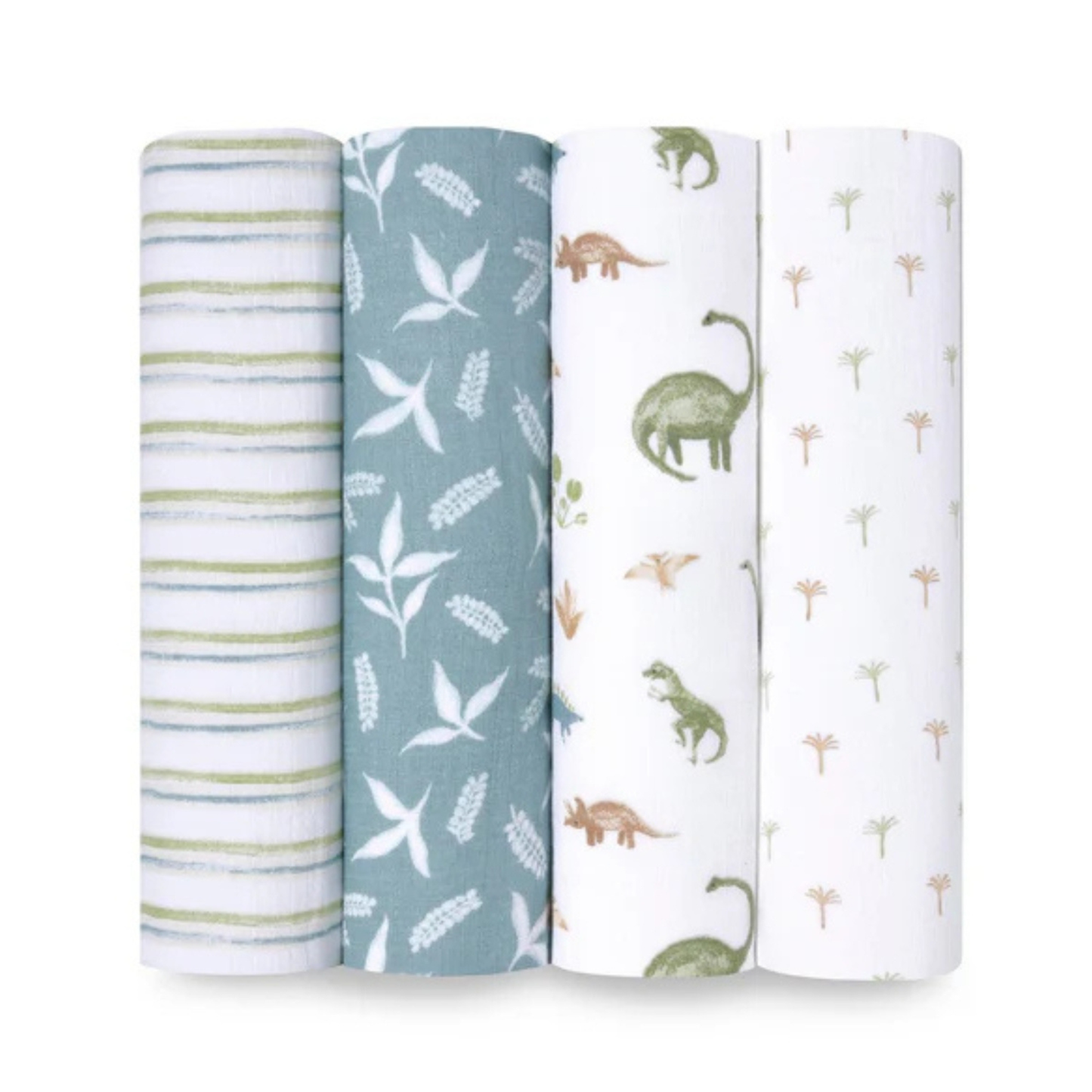 Aden + Anais Essentials Cotton Swaddle Dino Jungle (Pack of 4)
