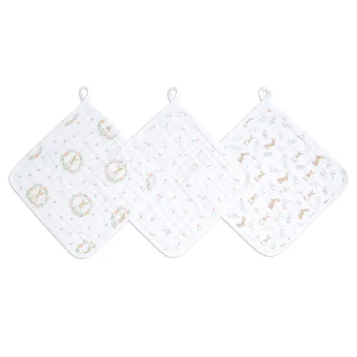 Aden + Anais Washcloth Sets Blushing Bunnies (Pack of 3)