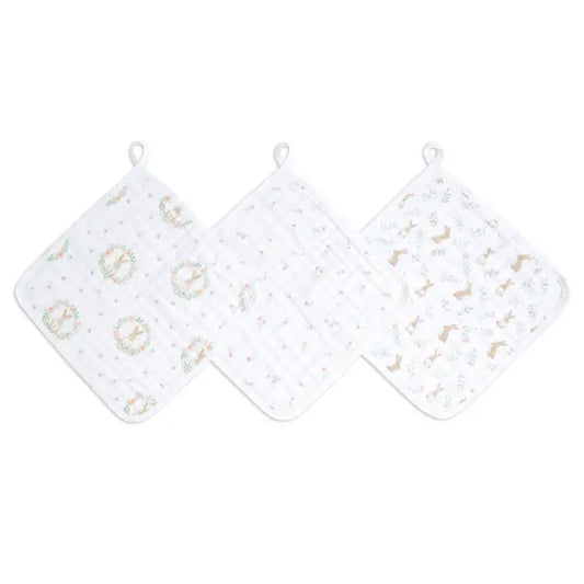 Aden + Anais Washcloth Sets Blushing Bunnies (Pack of 3)