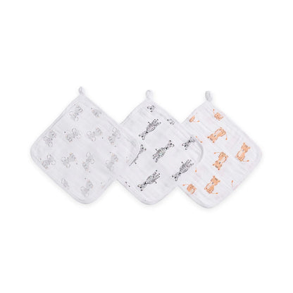 Aden + Anais Washcloth Sets Safari Babies (Pack of 3)