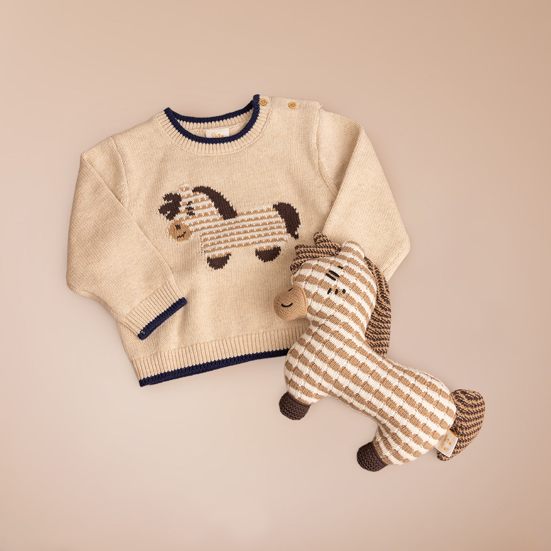Harris the Horse Sweater Set Brown (18-24M / 2-3Y)