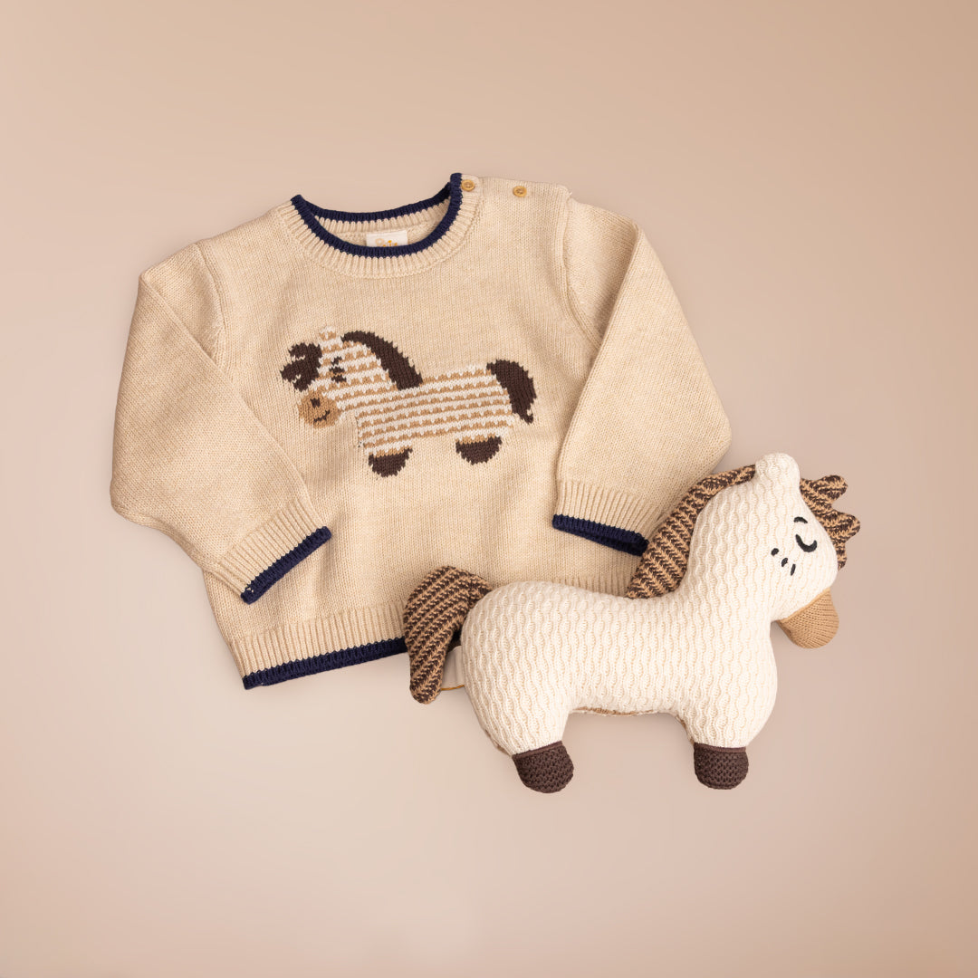 Harris the Horse Sweater Set Brown (18-24M / 2-3Y)