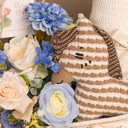 Harris the Horse Premium Hamper (Baby Boy / Cream Blanket)